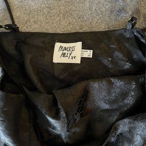 Princess Polly Black Satin Dress